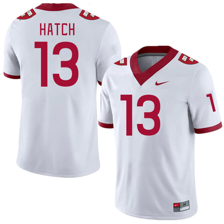 Men-Youth #13 Ledger Hatch Harvard Crimson 2023 College Football Jerseys Stitched-White